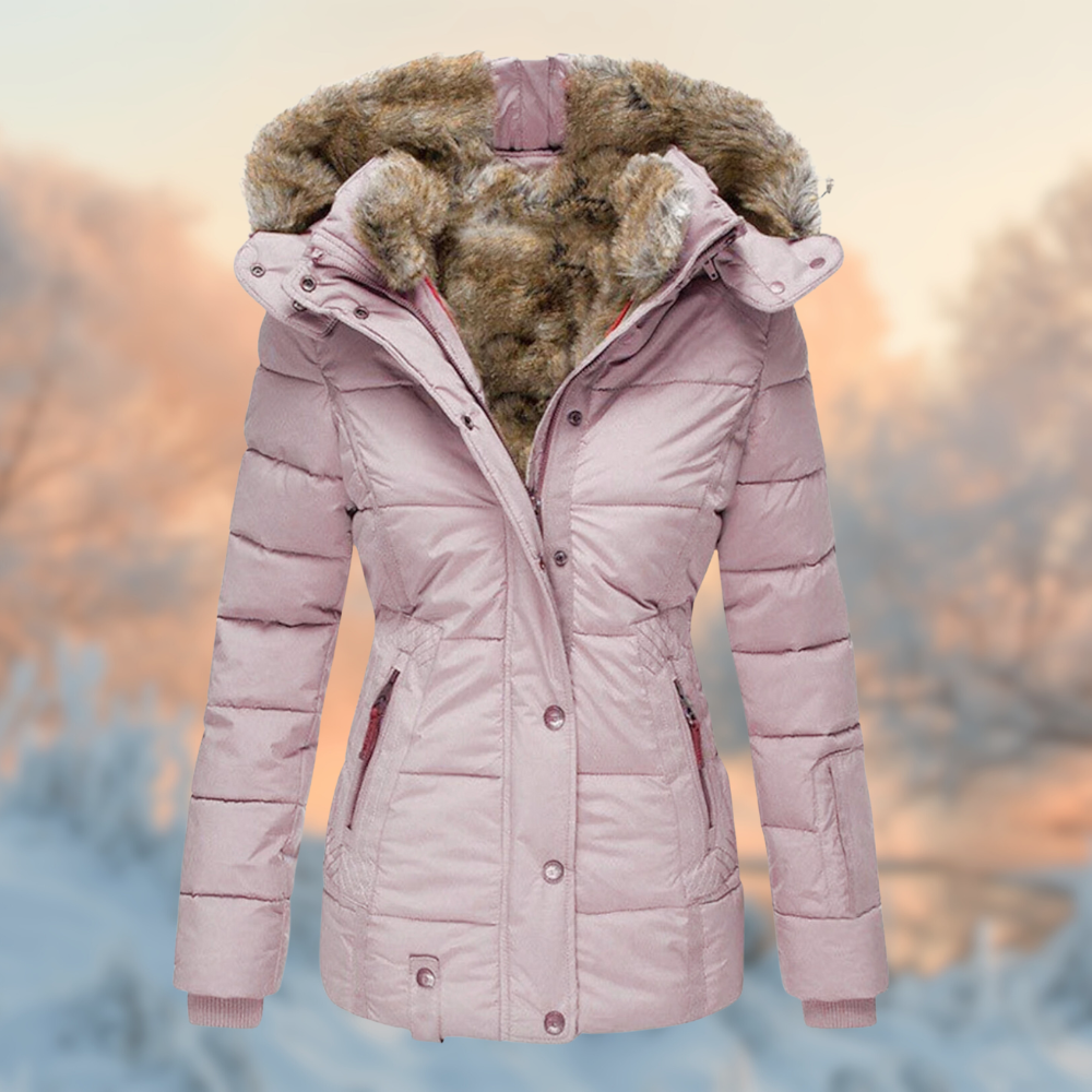 Jonalyn - Padded soft warm plush jacket coat