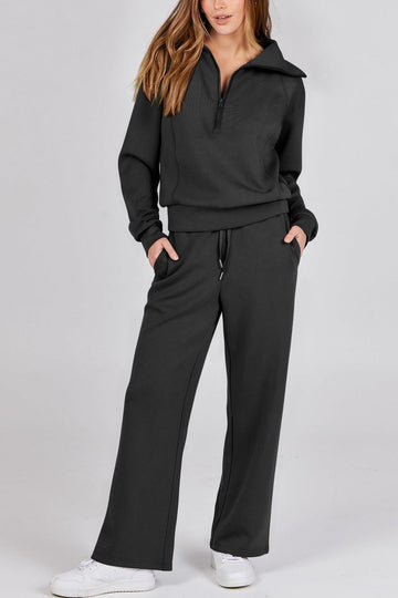 Rania - Women's loose zip sweater and trousers set