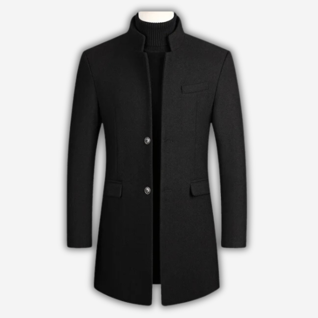 Daniel - Elegant turtleneck trench coat