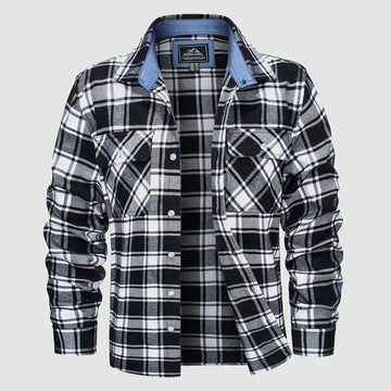 Eugene - Men's classic checked long sleeve flannel shirt