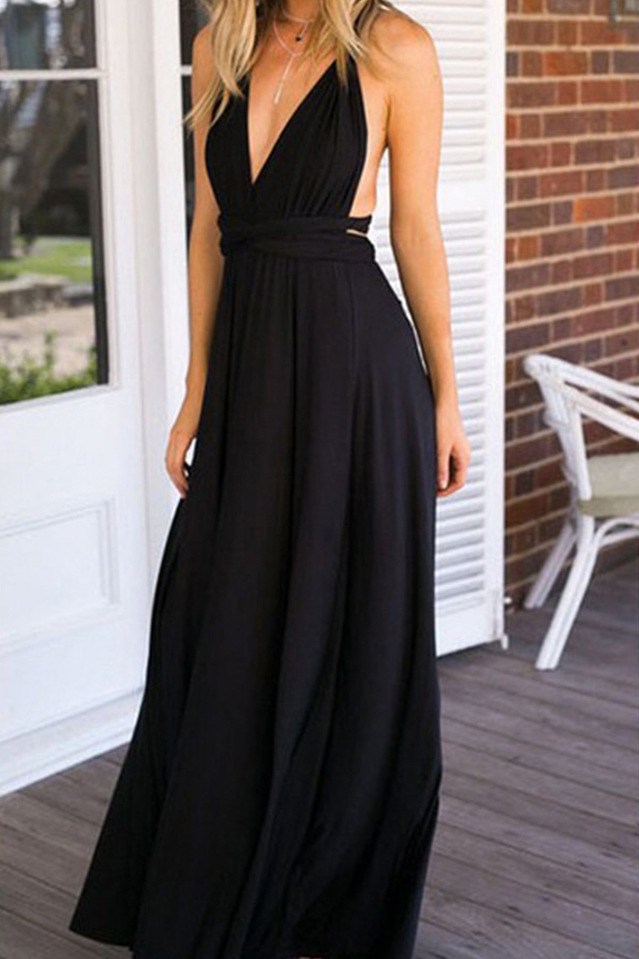 Julia - multi-wear strappy backless maxi dress