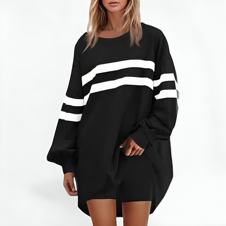 Eliska - Women's casual oversize striped sweater