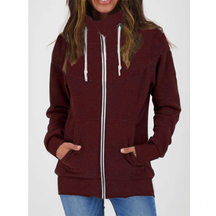 Aliza - Comfortable drawstring and zip warm jacket