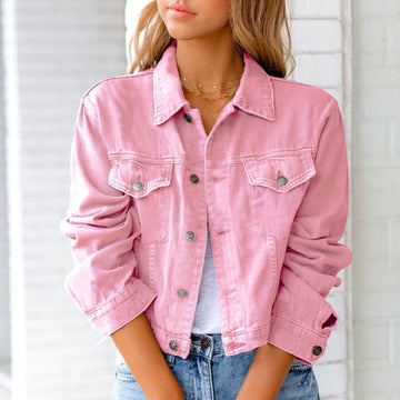 Bernice - Solid Color Denim Jacket