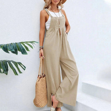 Viera - Chic sleeveless wide-leg jumpsuit