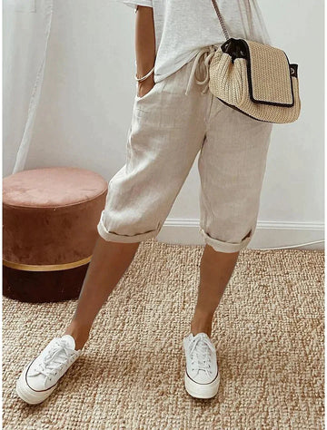 Trina - Casual comfortable knee-length trousers