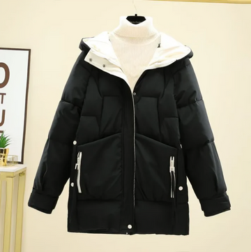 Grazia - Chic padded warm jacket coat with hood