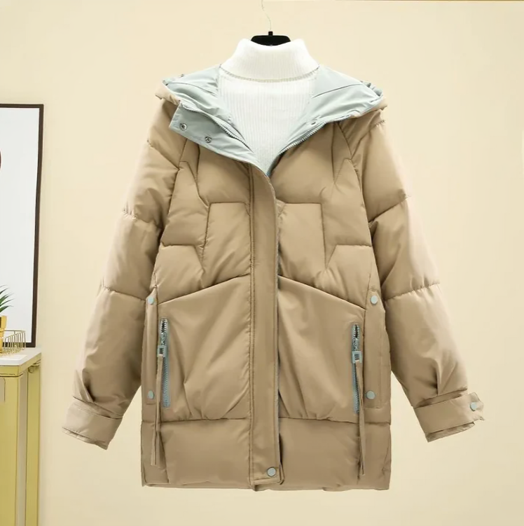 Grazia - Chic padded warm jacket coat with hood