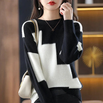 Briella - Chic round neck warm winter sweater