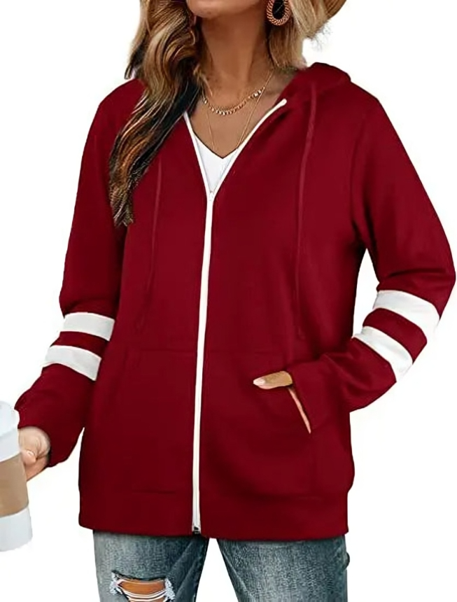 Claudia - Trendy hooded zip winter jacket