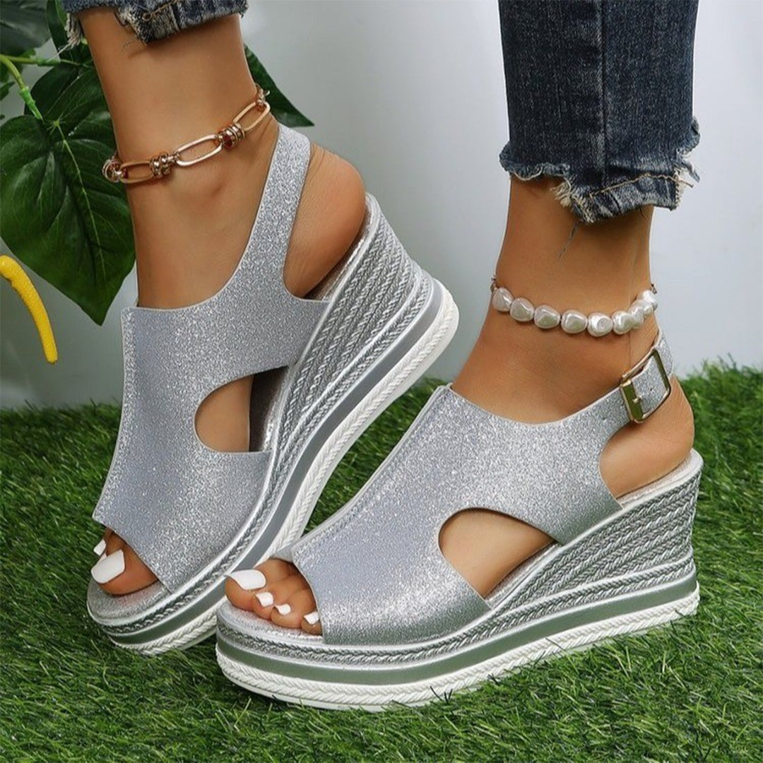 Brenna - Trendy Wedge Sandals