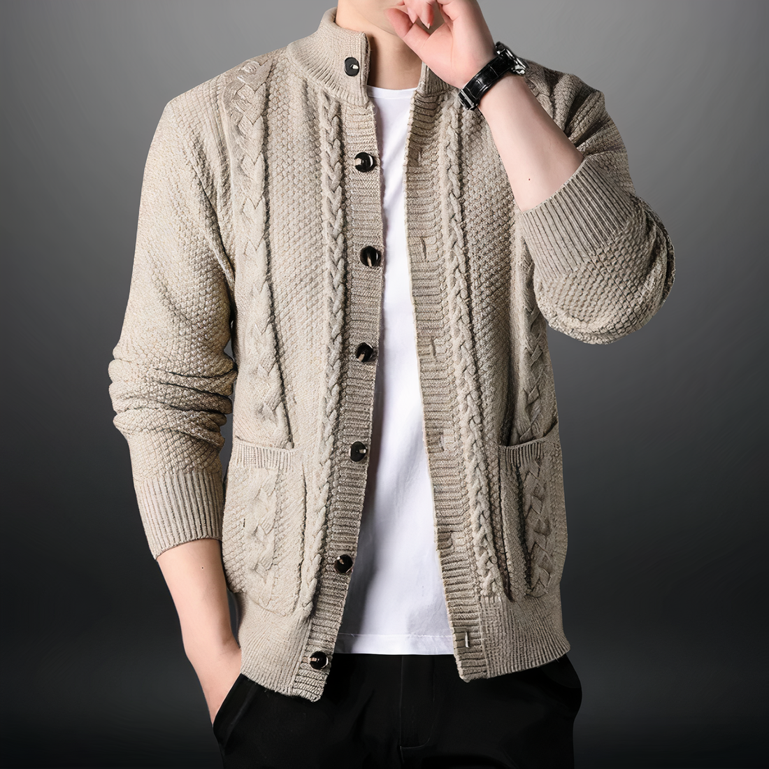 Sandro - Stylish classic knitted cardigan