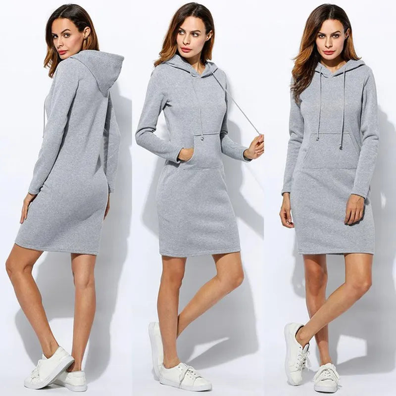 Addie - Hooded Sweatshirt Dress