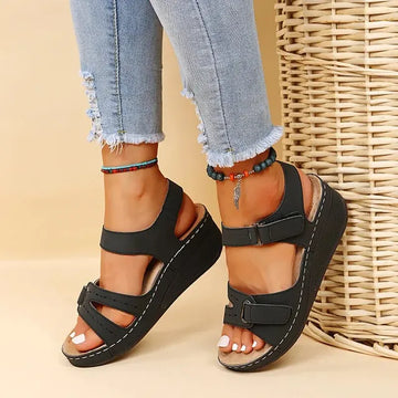 Blanche - Summer Wedge Sandals