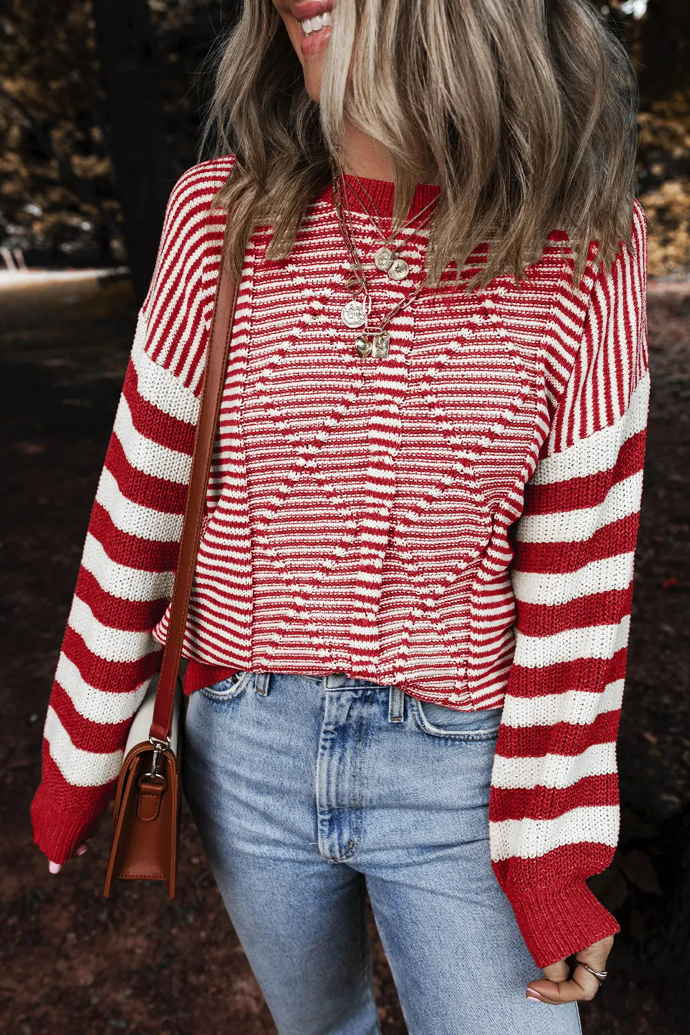 Krissy - Cosy and comfortable striped knitted sweater