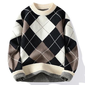 Cesar - Cosy casual plaid warm sweater