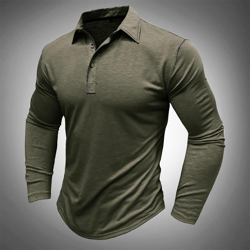 Allesio - Long Sleeve Polo Shirt