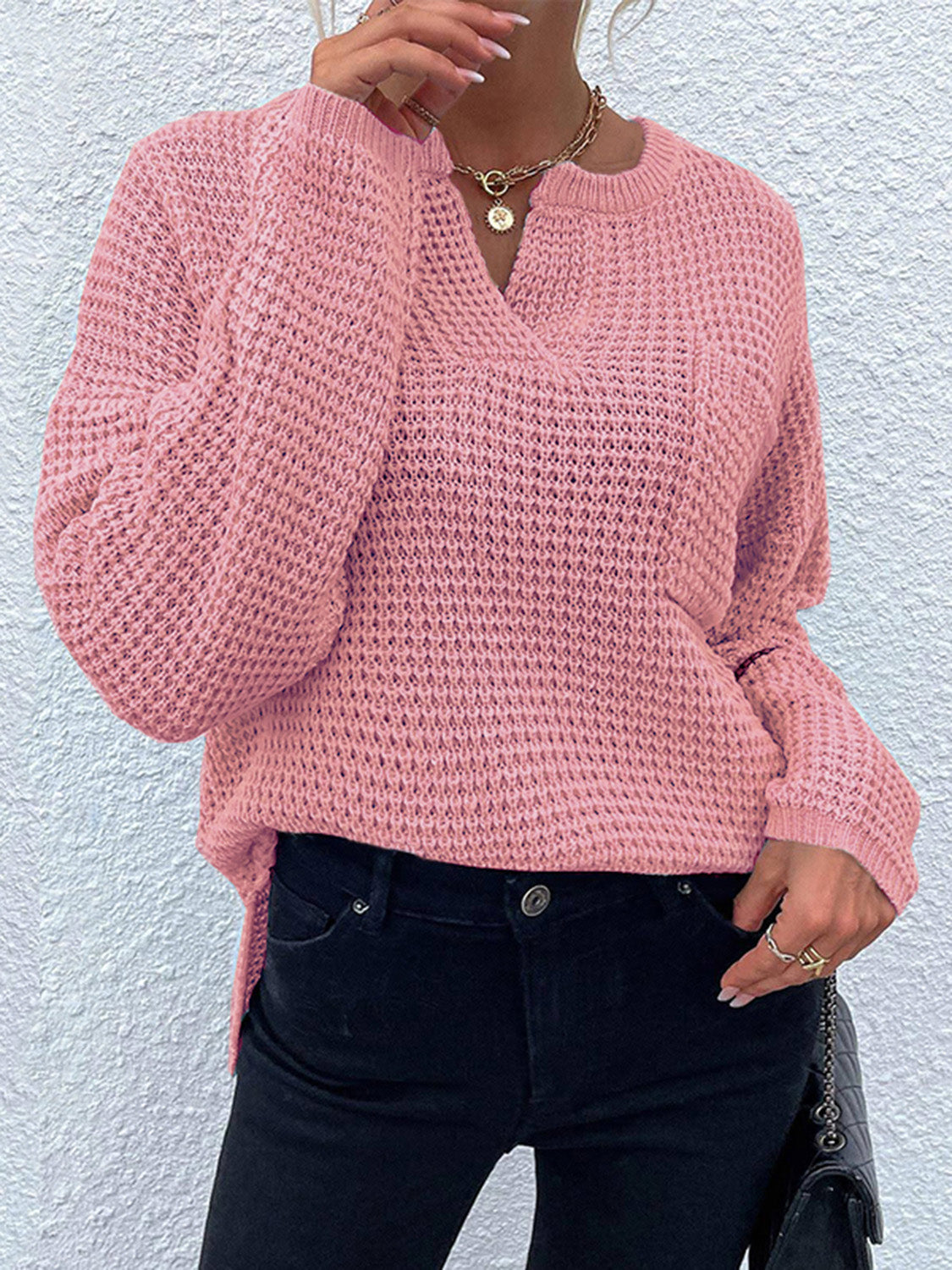 Jina - Soft stylish knitted warm sweater