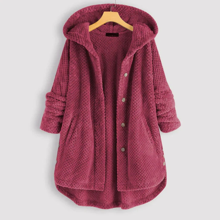 Keana - Women's versatile hooded fleece cardigan