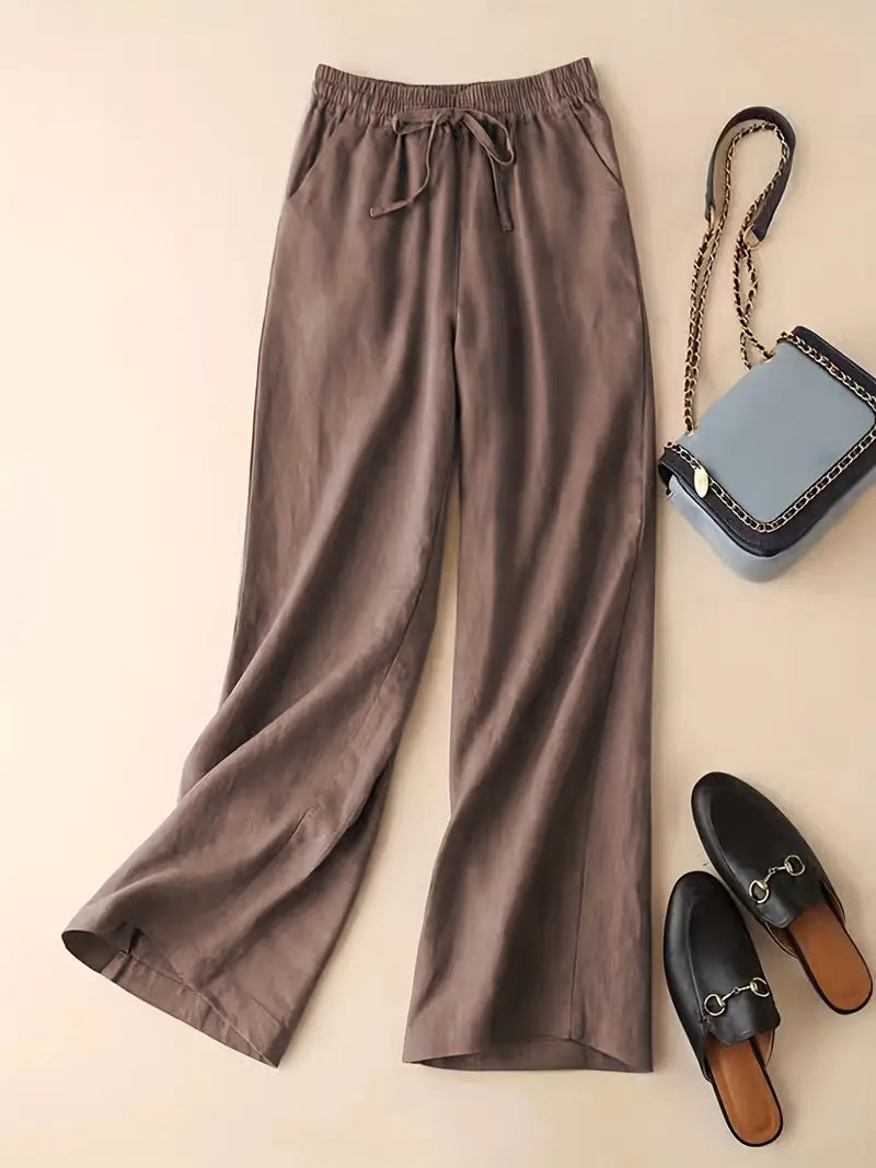 Lakeisha - Chic linen straight-leg trousers