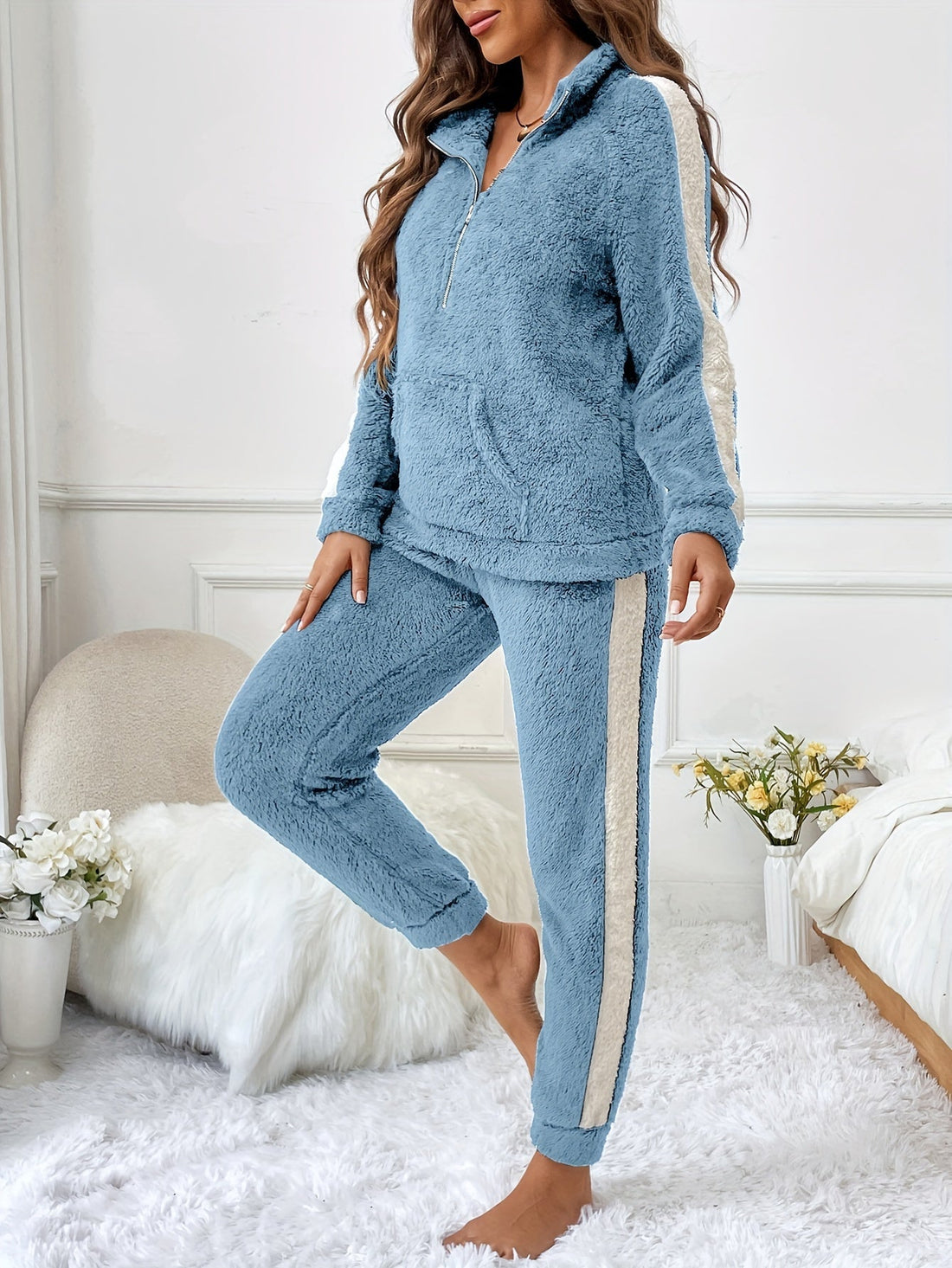 Valerina - Cosy fleece warm jacket and trousers set