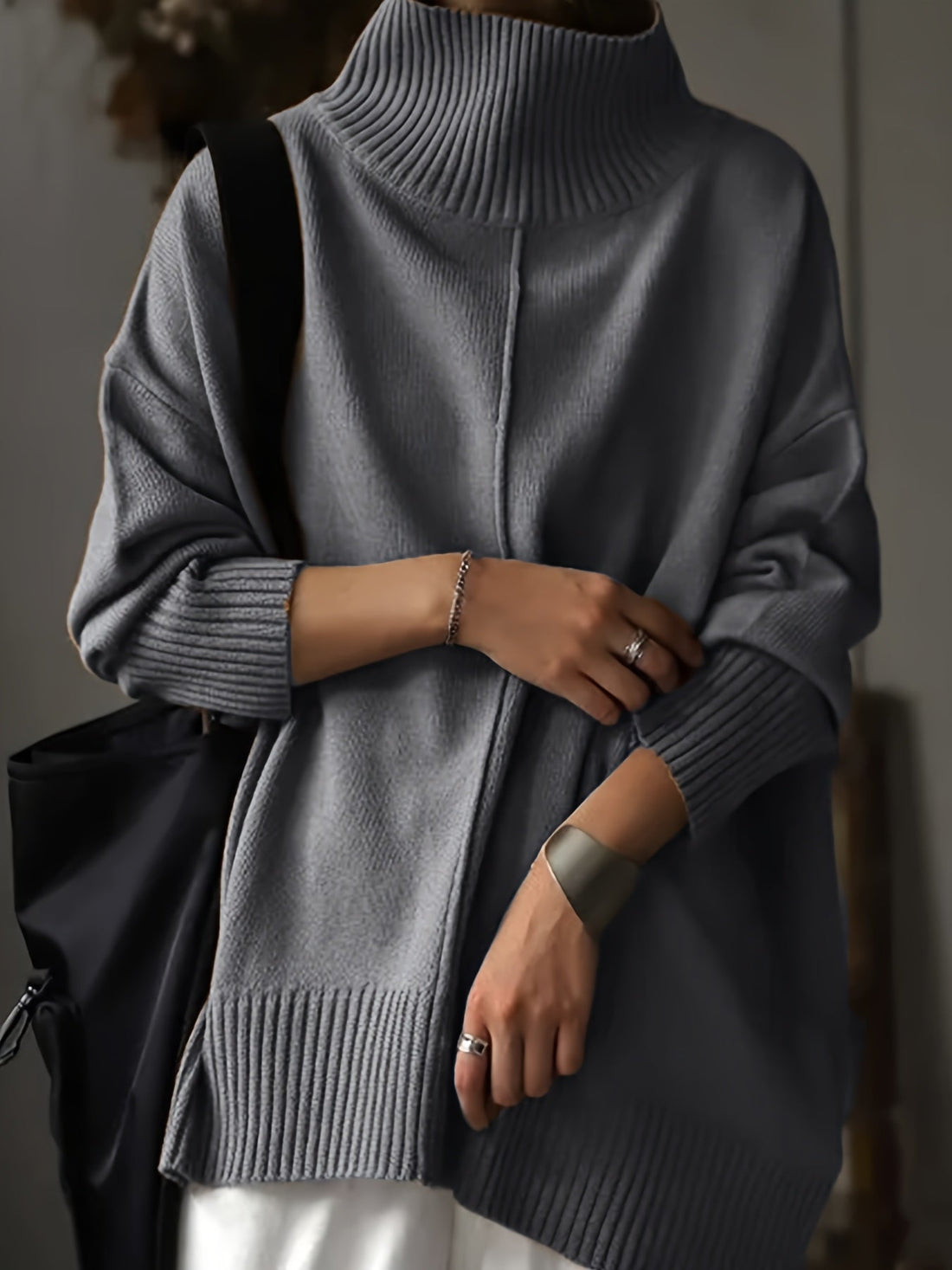 Delphine - Oversize turtleneck warm winter sweater