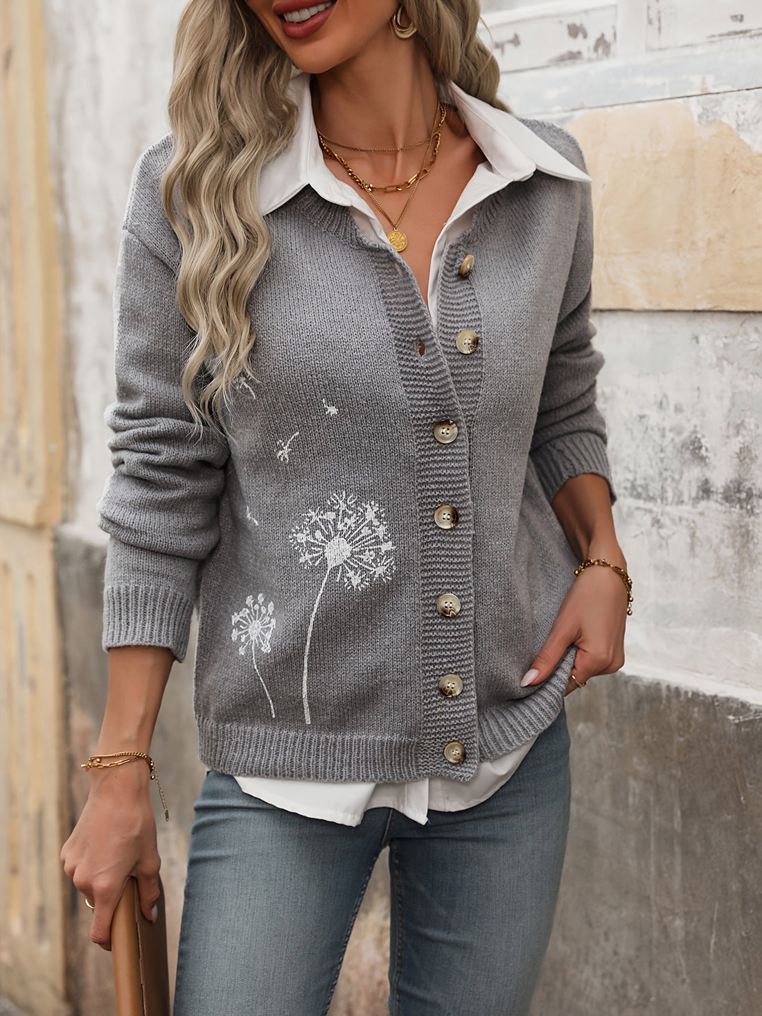 Zena - Chic knitted button-up cardigan