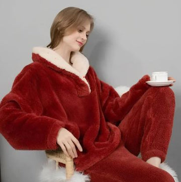 Fluffy Night Fleece - Pajama Set for Women