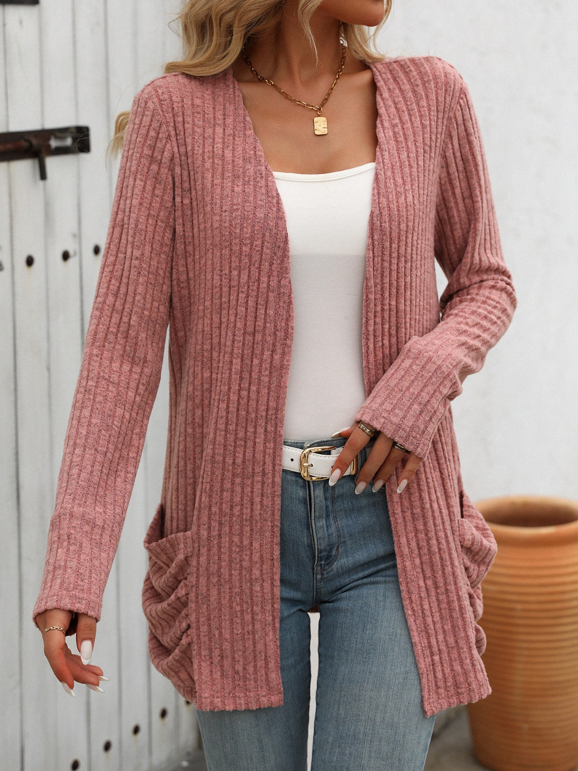 Dana - Cosy open front knitted cardigan