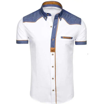 Mikel - Summer Shirt with Stand Collar