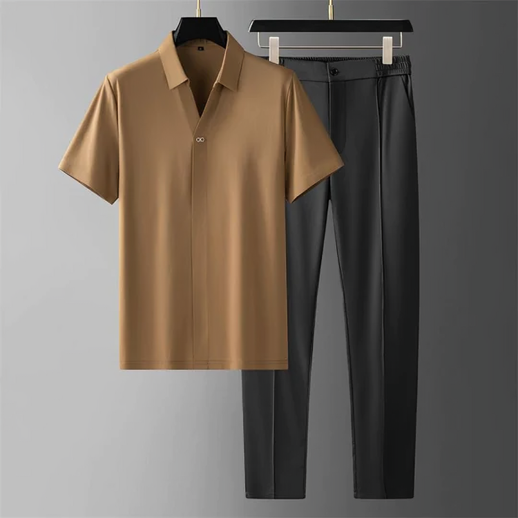 Lucas - Elegant polo shirt and trousers set