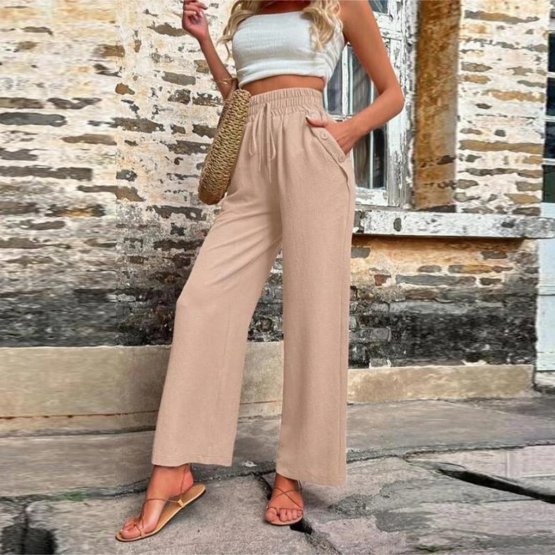 Maegan - Casual high-waist trousers