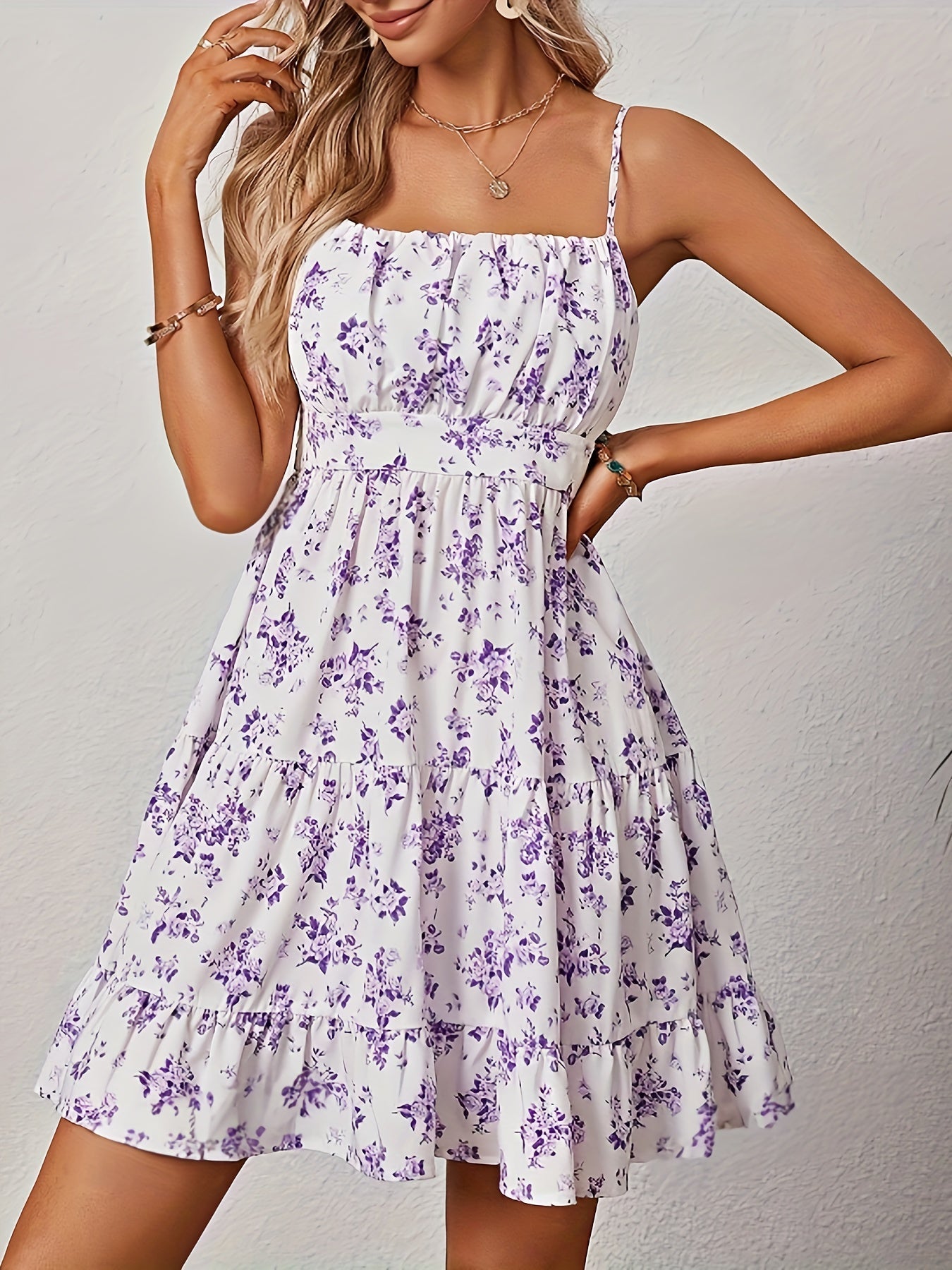 Erica - Floral Print Sleeveless Cami Dress