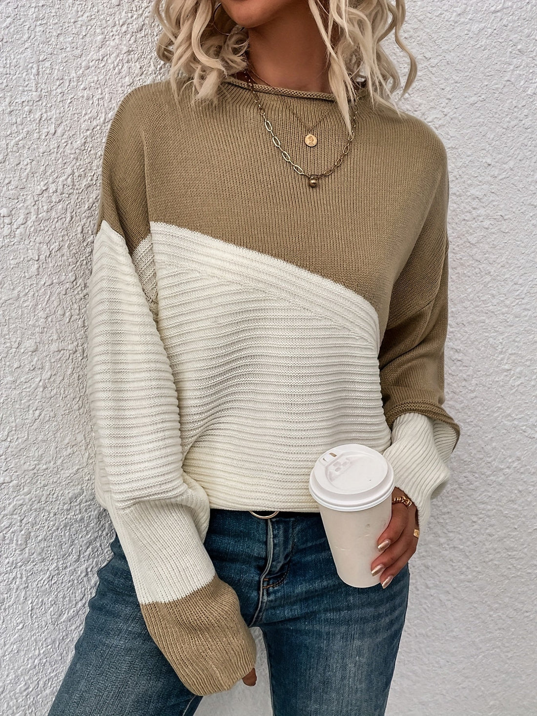 Karissa - Knitted stylish cosy winter sweater