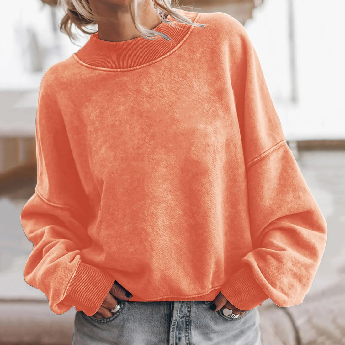 Charlotte - Oversize round neck warm winter sweater