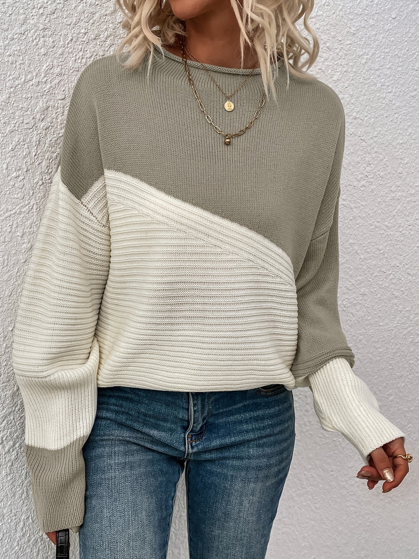 Karissa - Knitted stylish cosy winter sweater