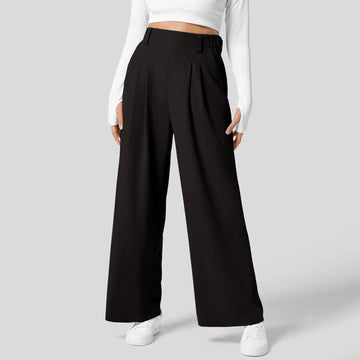 Zilena - Stretchable comfortable wide-leg trousers