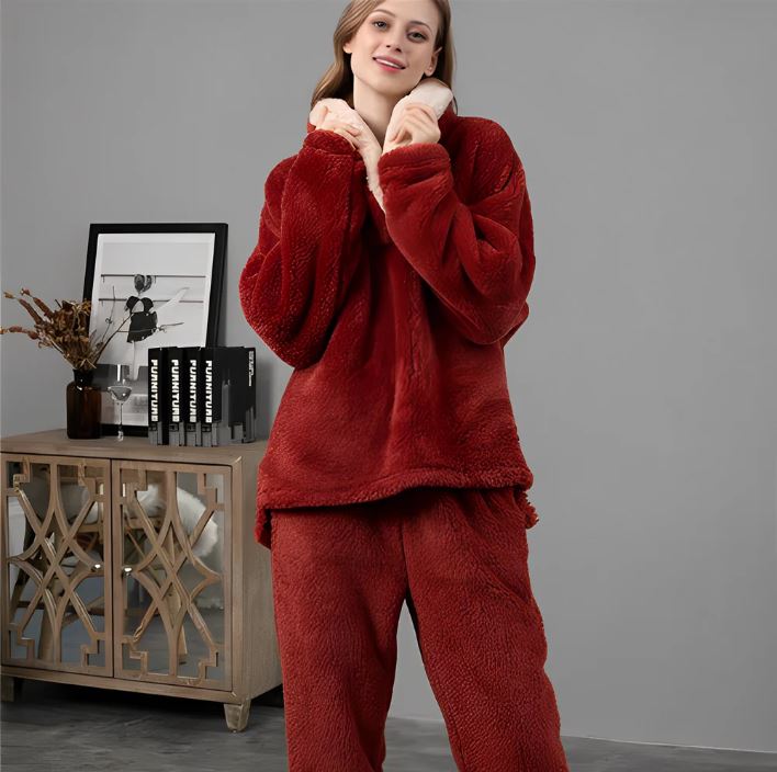 Fluffy Night Fleece - Pajama Set for Women