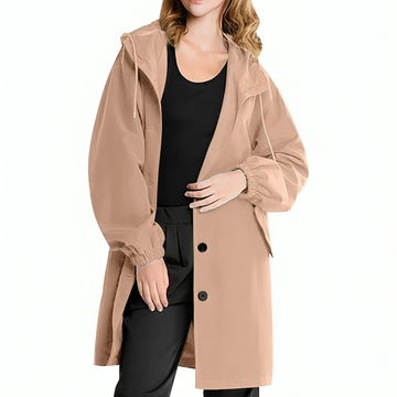 Sophia - Women's loose fitting hooded button down jacket