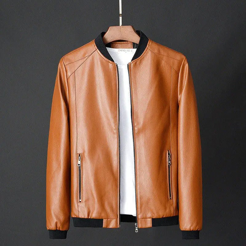 Francis - Men's winter leather bomber jacket