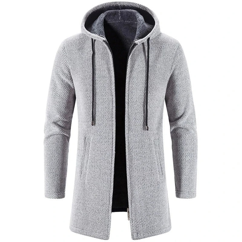 Dominik - Cashmere zip jacket with hood