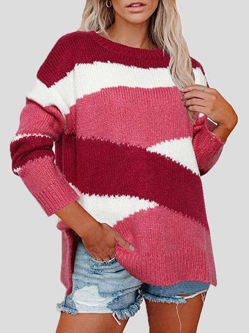 Cressilda - Casual loose stylish striped warm sweater