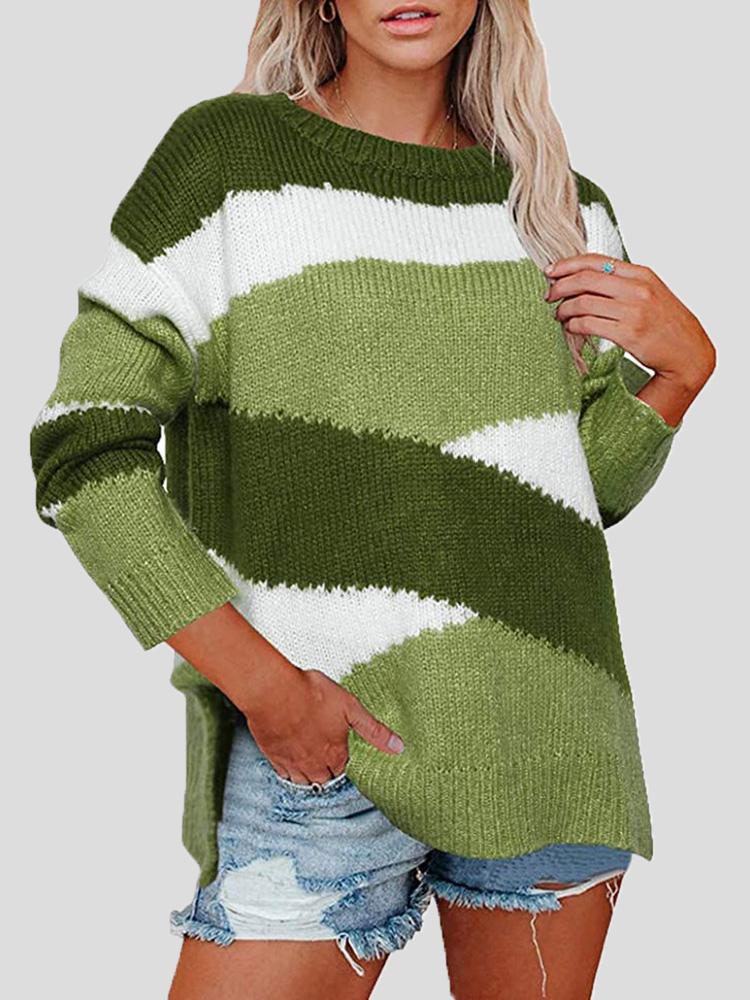 Cressilda - Casual loose stylish striped warm sweater